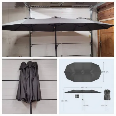 parasol ogrodowy podwójny XL