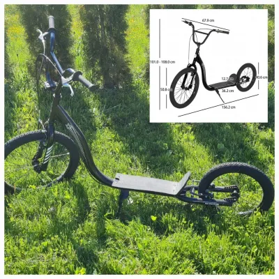Hulajnoga terenowa scooter na dużych kołach