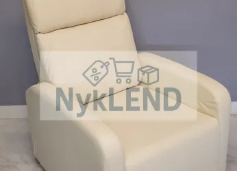 Fotel z funkcją rozkładania kremowy