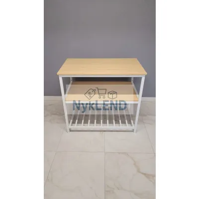 Regał kuchenny z dużym blatem roboczym