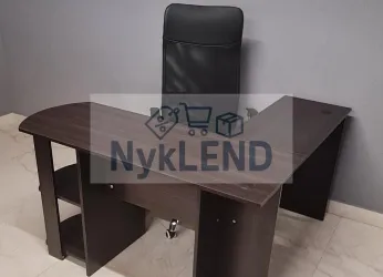 Biurko narożne stół komputerowy z fotelem