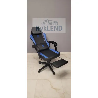 Fotel gamingowy czarno - niebieski