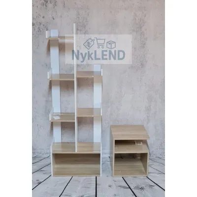 Zestaw mebli regał i szafka nocna